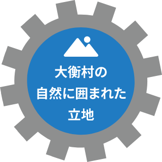 大江村の自然に囲まれた立地